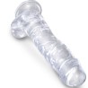 Dildo Realista con Testiculos 8 Transparente