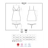 865-CHE-1 Camisón y Tanga Negro