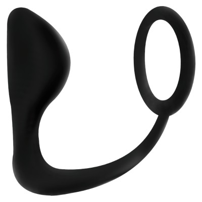 ADDICTED TOYS - Plug anal con anillo negro de pene