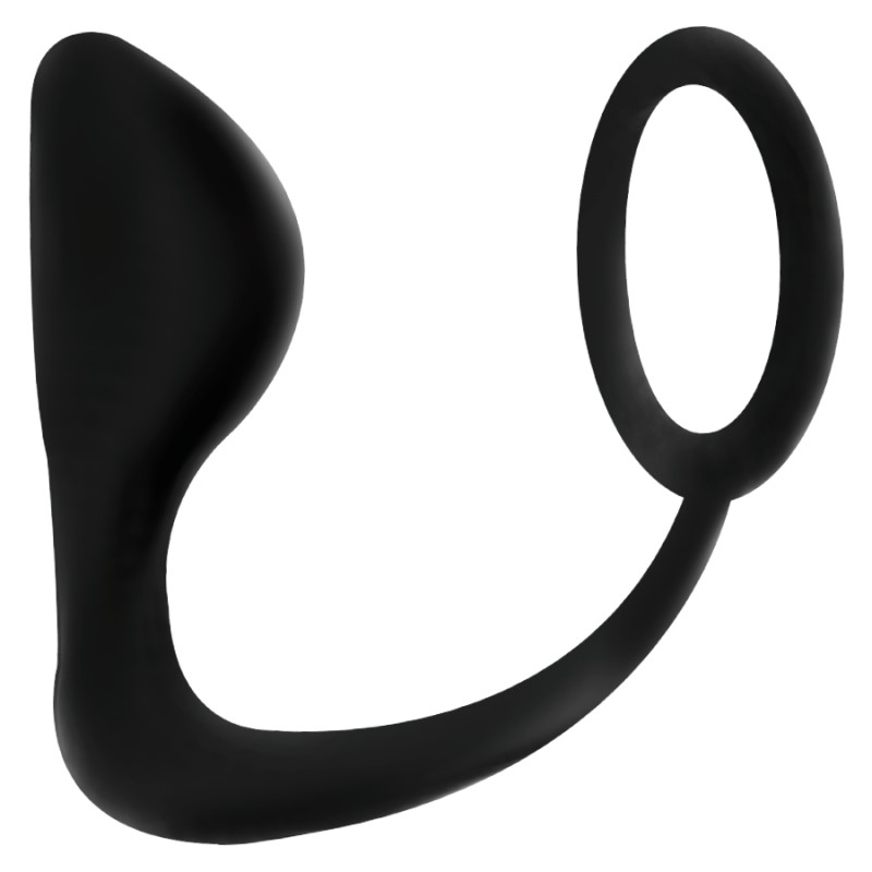ADDICTED TOYS - Plug anal con anillo negro de pene