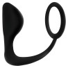 ADDICTED TOYS - Plug anal con anillo negro de pene