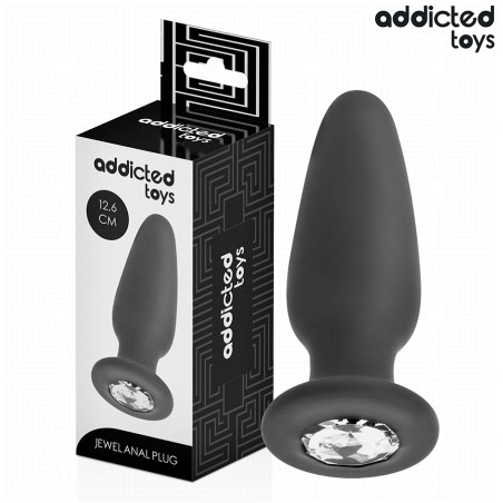 ADDICTED TOYS - Plug anal con joya de silicona tamaño L 12.6 CM