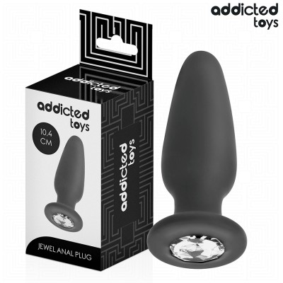ADDICTED TOYS - Plug anal con joya de silicona tamaño M 10.4 CM
