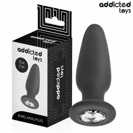 ADDICTED TOYS - Plug anal con joya de silicona tamaño M 10.4 CM