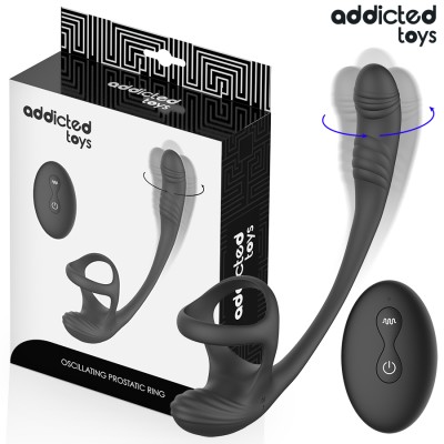 ADDICTED TOYS - Plug anal con vibración y movimiento 360º y estimulador de testículos