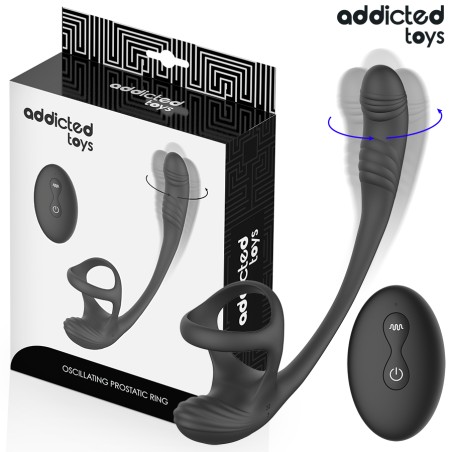 ADDICTED TOYS - Plug anal con vibración y movimiento 360º y estimulador de testículos