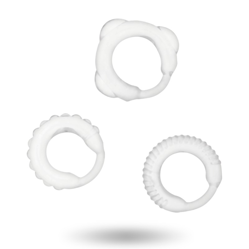 ADDICTED TOYS - CONJUNTO DE ANILLOS C TRANSPARENTE