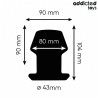 ADDICTED TOYS - PLUG ANAL HUECO EXTREMO SILICONE TALLA L 10.4 CM