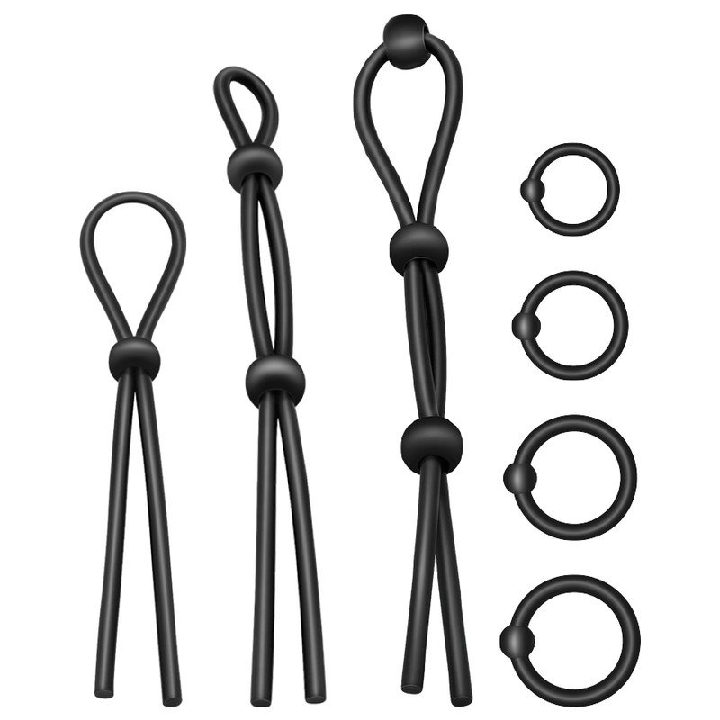 ADDICTED TOYS - ANILLO DE PENE SILICONE FLEXIBLE CONJUNTO 7 PIEZAS
