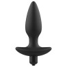ADDICTED TOYS - PLUG ANAL CON MASAJEADOR CON VIBRACIÓN NEGRO