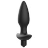 ADDICTED TOYS - PLUG ANAL CON MASAJEADOR CON VIBRACIÓN NEGRO