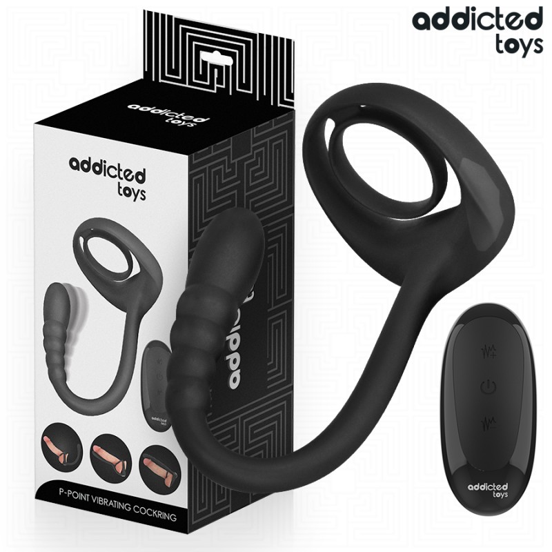 ADDICTED TOYS - ANILLO DE PENE VIBRANTE P-SPOT CONTROL REMOTO