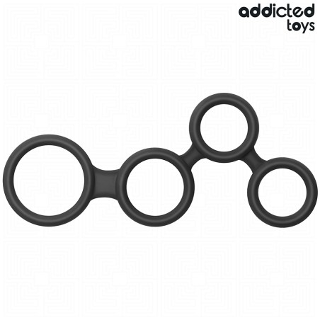 ADDICTED TOYS - ANILLO DE PENE CON DIVISORES PARA TESTÍCULOS