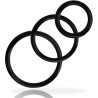 ADDICTED TOYS - CONJUNTO DE ANILLOS PARA PENE NEGRO