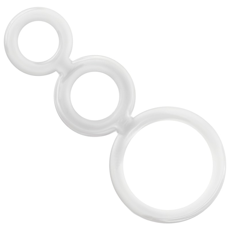 ADDICTED TOYS - CONJUNTO DE ANILLOS PARA PENE TRANSPARENTE