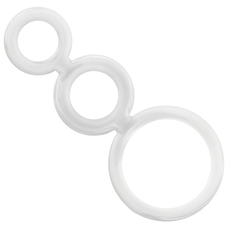 ADDICTED TOYS - CONJUNTO DE ANILLOS PARA PENE TRANSPARENTE
