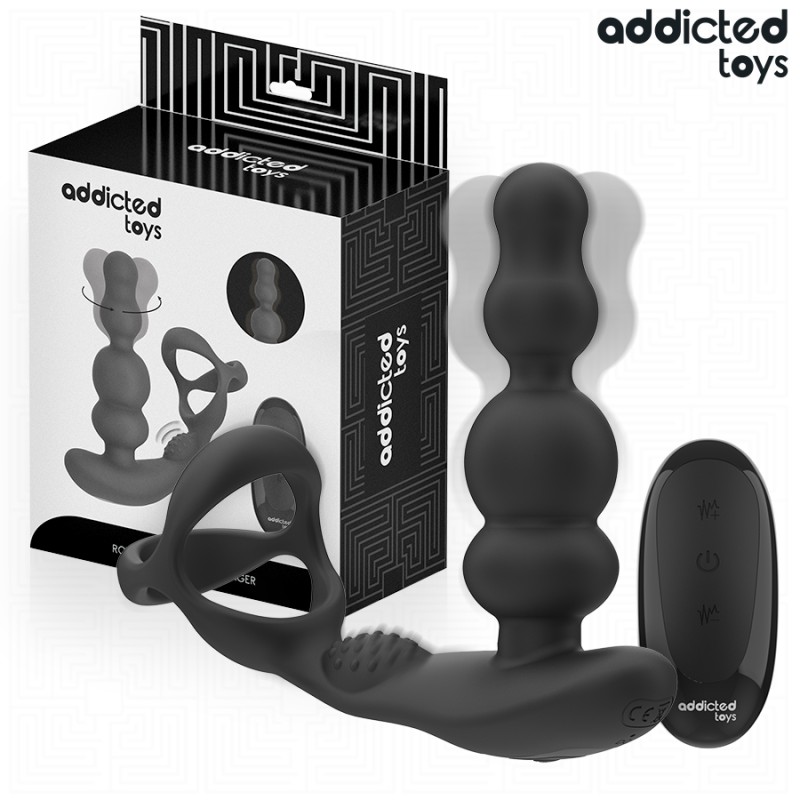 ADDICTED TOYS - MASAJEADOR PROSTÁTICO GIRATORIO CONTROL REMOTO