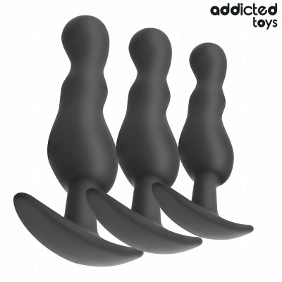 ADDICTED TOYS - CONJUNTO DE 3 PUPPY PLUG ANALES SILICONE MODELO 1