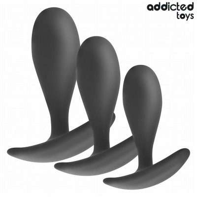 ADDICTED TOYS - CONJUNTO DE 3 PUPPY PLUG ANALES SILICONE MODELO 2