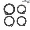 ADDICTED TOYS - CONJUNTO DE ANILLOS SILICONE DE PRESIÓN