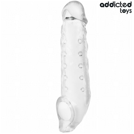 ADDICTED TOYS - EXTENSIÓN DE PENE TRANSPARENTE TAMAÑO S 23 CM