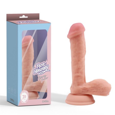 Dildo Realista Dual de Silicón Líquido Dual-Densidad 18 cm