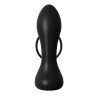 Anillo y Plug Anal con Vibración Negro