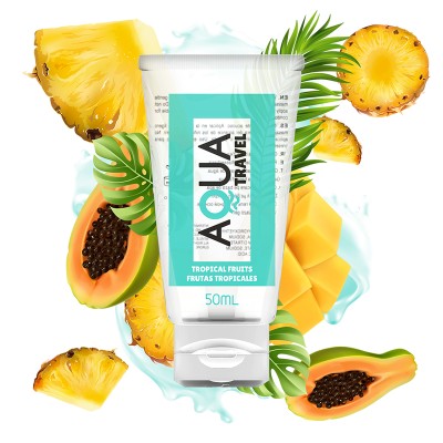 AQUA TRAVEL - SABOR BASE DE AGUA LUBRICANTE FRUTAS TROPICALES - 50 ML