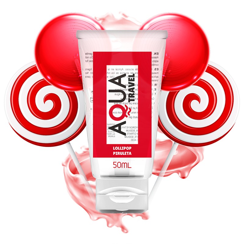 AQUA TRAVEL - SABOR LOLLIP OP LUBRICANTE BASE DE AGUA - 50 ML