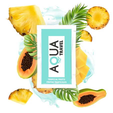 AQUA TRAVEL - SABOR FRUTAS TROPICALES LUBRICANTE BASE DE AGUA 6 ML