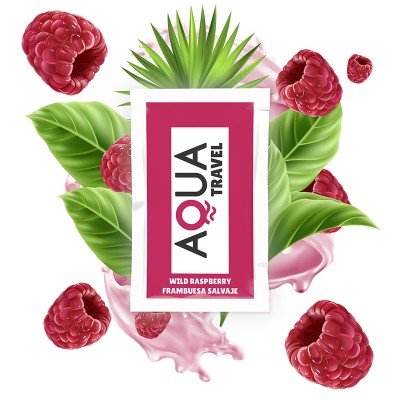 AQUA TRAVEL - SABOR FRESA WILD LUBRICANTE BASE DE AGUA 6 ML