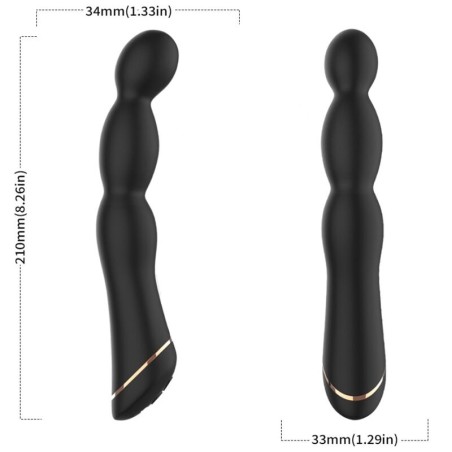 ARMONY - ESTIMULADOR VIBRADOR BAMBU AJUSTABLE NEGRO