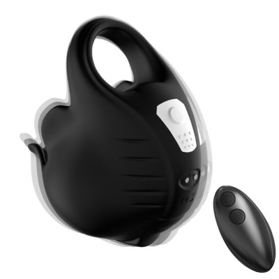 ARMONY - ESTIMULADOR VIBRADOR DE APUÑALADO ANILLO CONTROL REMOTO NEGRO