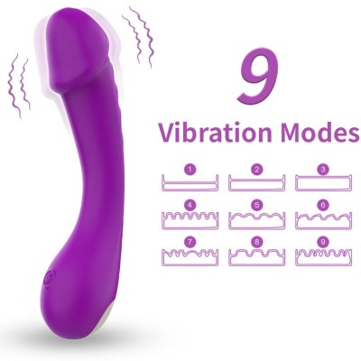 ARMONY - ESTIMULADOR VIBRADOR DILDO G-SPOT SILICONA MORADO