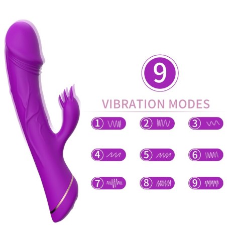ARMONY - ESTIMULADOR VIBRADOR DILDO CABALLO SILICONA MORADO