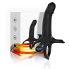 ARMONY - DILDO CON ANILLO Y VIBRADOR CONTROL REMOTO NEGRO
