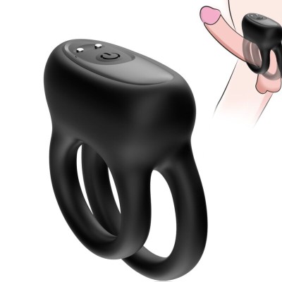 ARMONY - VIBRADOR CON DOBLE ANILLO NEGRO