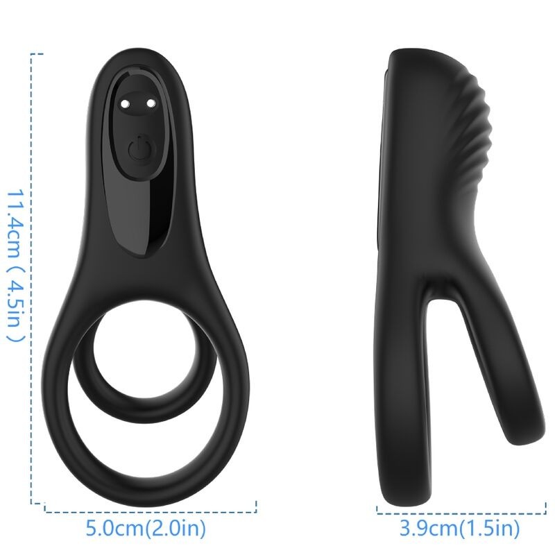 ARMONY - VIBRADOR CON DOBLE ANILLO NEGRO