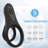 ARMONY - VIBRADOR CON DOBLE ANILLO NEGRO