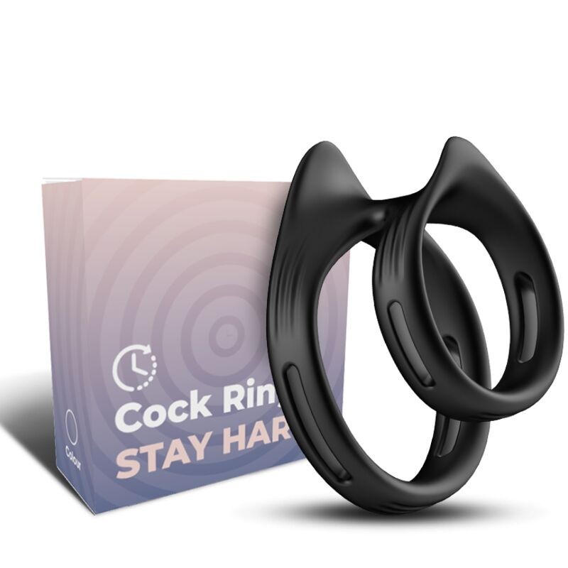 ARMONY - VIBRADOR DOBLE ANILLO ELÁSTICO NEGRO