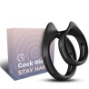 ARMONY - VIBRADOR DOBLE ANILLO ELÁSTICO NEGRO