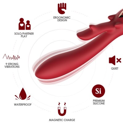ARMONY - VIBRADOR ELK CON CURVA ROJO