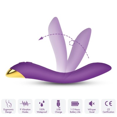 ARMONY - VIBRADOR FLAMINGO MULTIPOSICIÓN MORADO