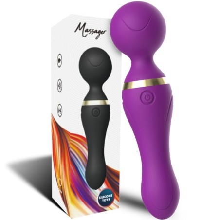 ARMONY - FREEZA MASAJEADOR Y VIBRADOR CABEZA SUPER FLEXIBLE MORADO