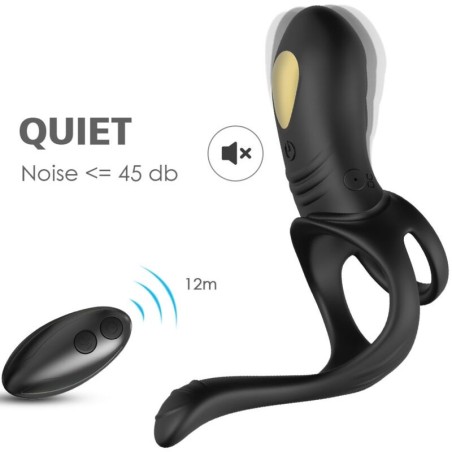 ARMONY - JUMPER DE PAREJAS Y PLUG ANAL VIBRADOR CONTROL REMOTO NEGRO