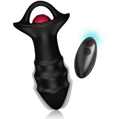 ARMONY - KYLIN DEDO VIBRADOR Y PLUG ANAL CONTROL REMOTO NEGRO