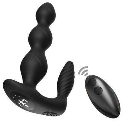 ARMONY - VIBRADOR & ESTIMULADOR DE ANO PLUG CONTROL REMOTO NEGRO