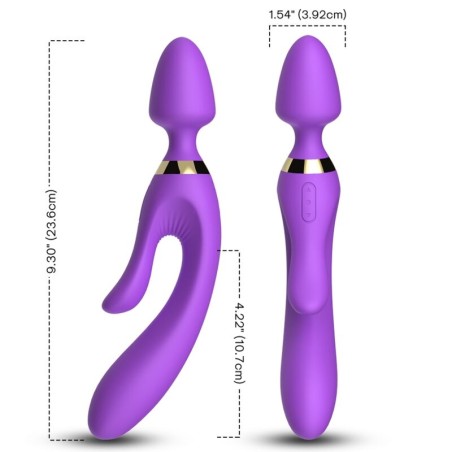 ARMONY - MASAJEADOR & VIBRADOR DE CONEJO MORADO