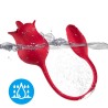ARMONY - ROSA ESTIMULADOR DE CLITORIS VIBRADOR CON COLA 10 MODOS ROJO