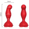 ARMONY - ROSA VIBRADOR & PLUG DE ANO CONTROL REMOTO ROJO
